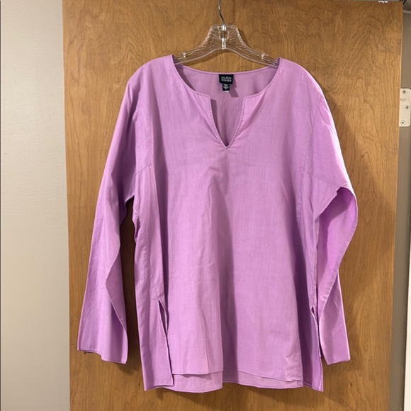 Eileen Fisher Tops - Eileen Fisher Cotton Long Sleeve Relaxed Tunic